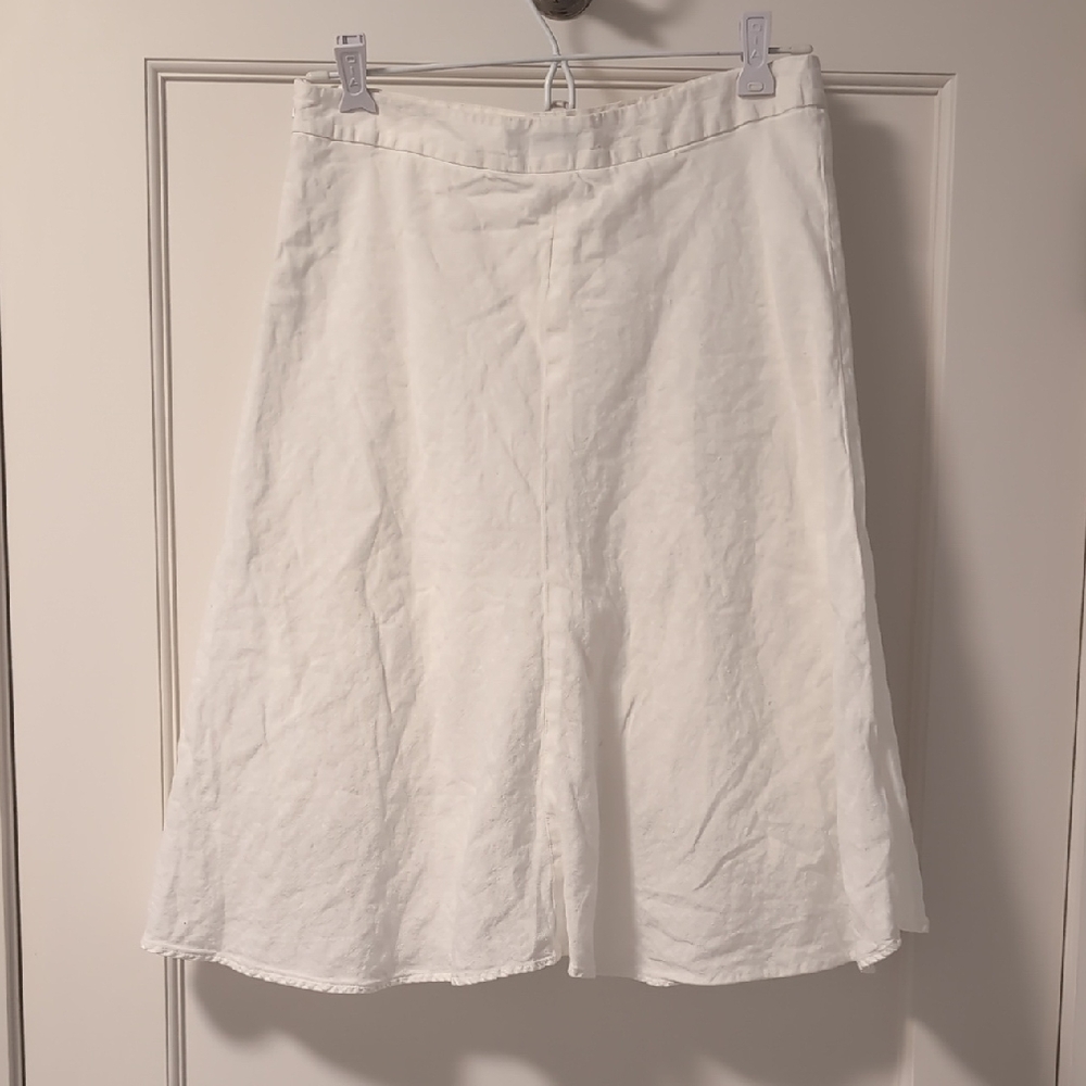 Banana Republic White A-Line Skirt